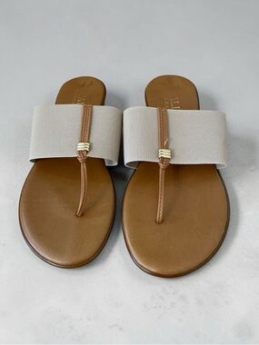 Italian Shoemakers Sandals Size 8.5 Neutral Minimalist Slide Summer Capsule